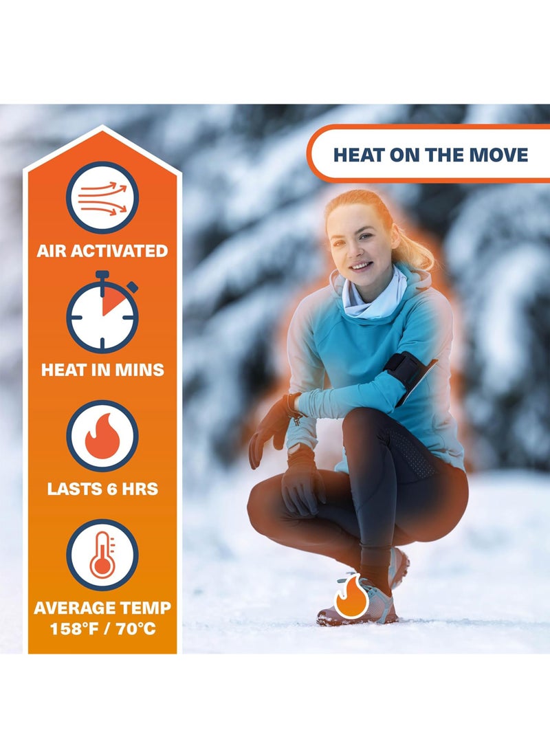 SänHahn Insole Foot Warmers for Feet – 6 Pairs (12 Warmers), 10+ Hour Air-Activated Foot Warmers Disposable, TSA Approved Insole Warmers for Boots & Shoes, Thin Adhesive Feet Warmers for Outdoor Use - Image 2